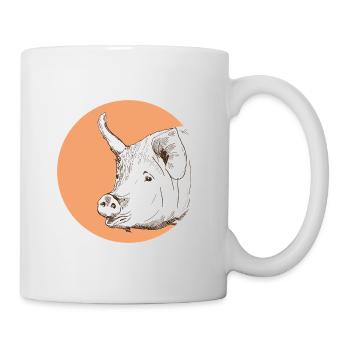 Cochon - Mug blanc - blanc - Droite