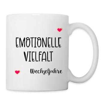 Menopause Emotionen Wechseljahre - Tasse - Weiß - Rechts