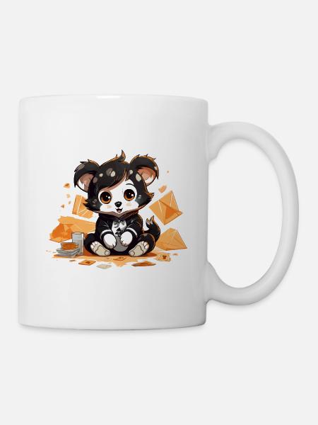 Kuschelpanda mit Geldsegen - Tasse - Weiß