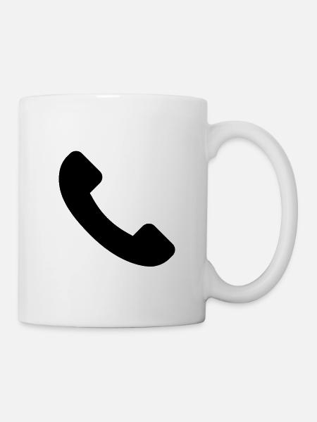 Telefon - Tasse - Weiß