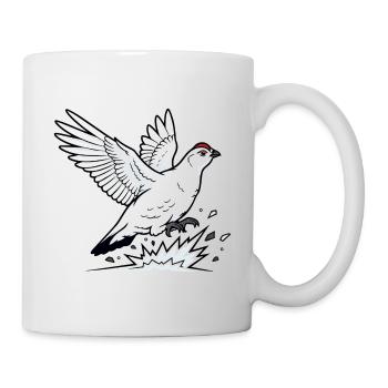 Alpine Ptarmigan in Flight Wilderness Winter - Mug - white - Right