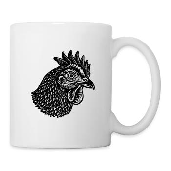 Tête de poulet - Mug blanc - blanc - Droite