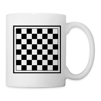 Schachbrett - Tasse - Weiß - Rechts