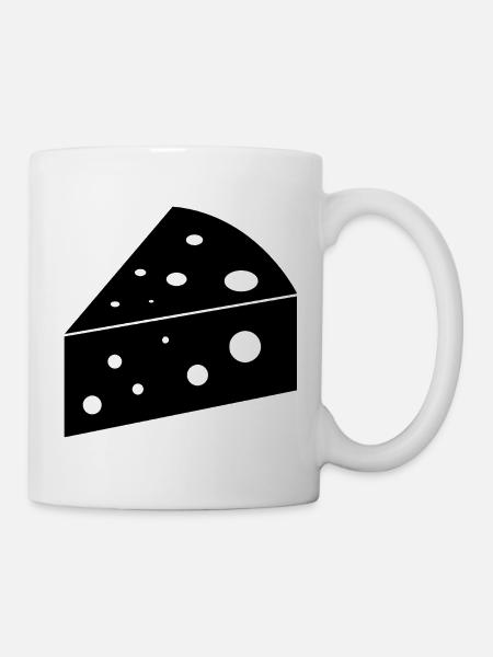 Käsescheibe - Tasse - Weiß