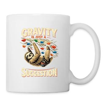 Sloth Bouldering: Gravity Is Just A Suggestion - Mug - white - Right