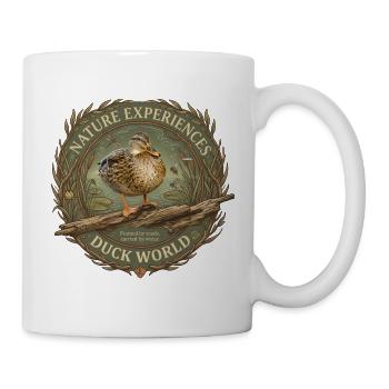 Natur erleben Vögel Ente Stockente Tier Motiv - Tasse - Weiß - Rechts