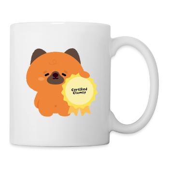 Zertifizierter Tollpatschiger Welpe - Tasse - Weiß - Rechts