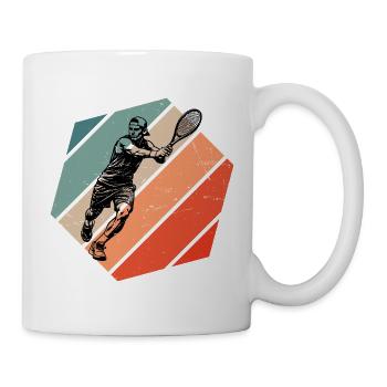 Idée cadeau pour un tennis avec tennis - Mug blanc - blanc - Droite
