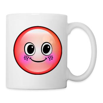 Niedliche Rote Blase - Tasse - Weiß - Rechts