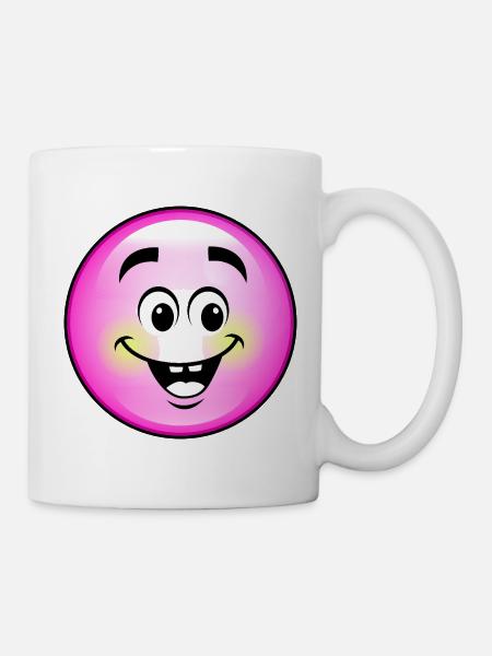 Niedliche pinke Blase - Tasse - Weiß
