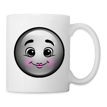 Niedliche Schwarze Blase - Tasse - Weiß - Rechts