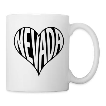 Typographie cardiaque du Nevada USA - Mug blanc - blanc - Droite