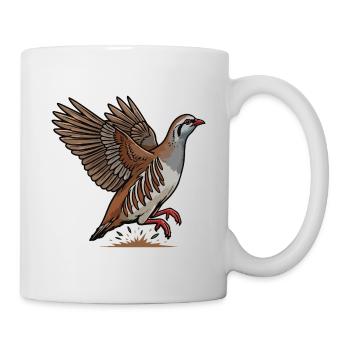 Red Partridge in Flight Wild Countryside - Mug - white - Right