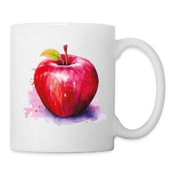 Watercolor Apple in Paint Splash - Mug - white - Right