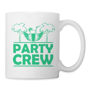 Équipe de fête Palmiers boire des ailes - Mug blanc - blanc - Droite