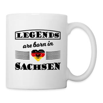 Roter Goldener Sachsen Schild - Tasse - Weiß - Rechts