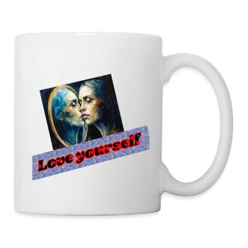 Love Yourself Mirror Portrait - Mug - white - Right