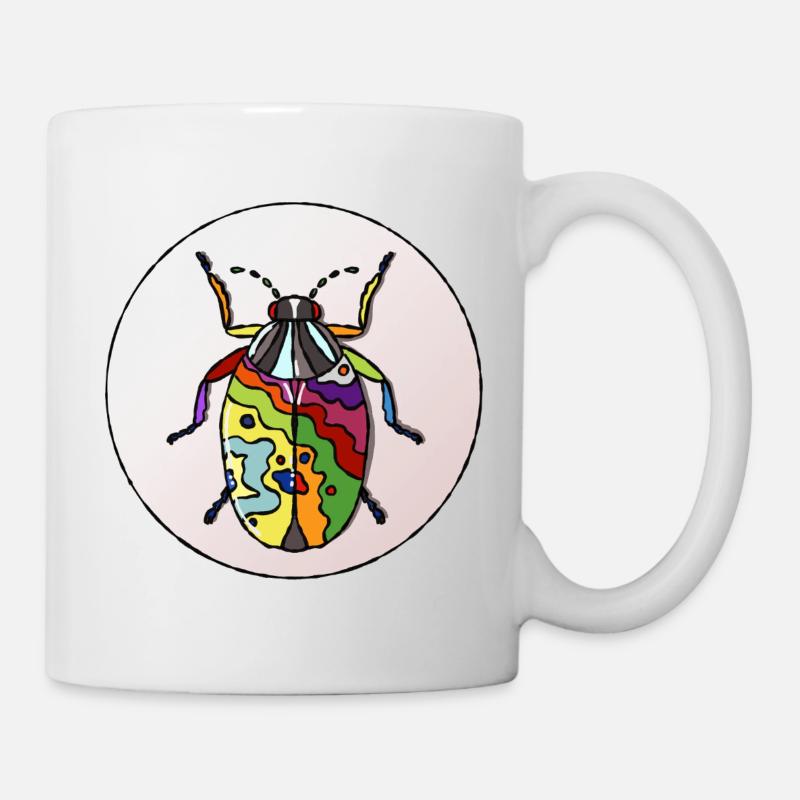 Lebender Regenbogenkäfer - Tasse - Weiß