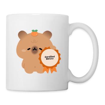 Zertifizierte Delulu Capybara - Tasse - Weiß - Rechts