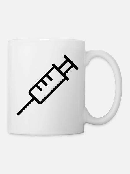 Spritze - Tasse - Weiß