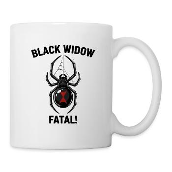 Veuve Noire Araignée Danger Black Widow Noir - Mug - white - Right