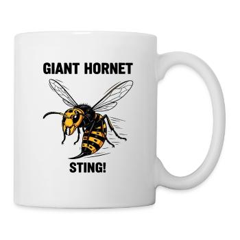 Riesenhornisse Gefahr Stich Riesenhornisse Schwarz - Tasse - Weiß - Rechts