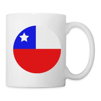 Runde chilenische Flagge - Tasse - Weiß - Rechts