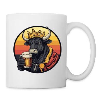 Bull Beer Drôle - Mug blanc - blanc - Droite