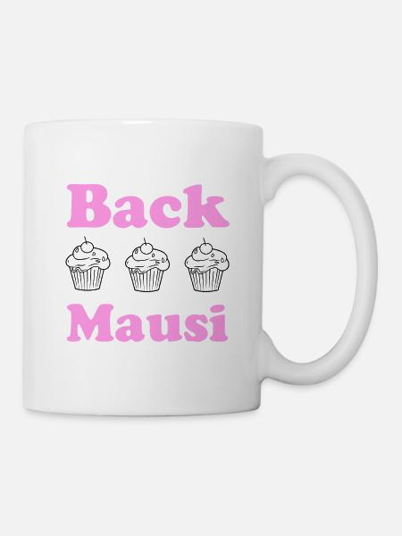 Back Mausi – Funny Gift Baking & Confectioner - Mug - white