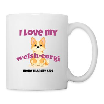 I Love My Welsh Corgi – Cute Dog Corgi Gift - Mug - white - Right