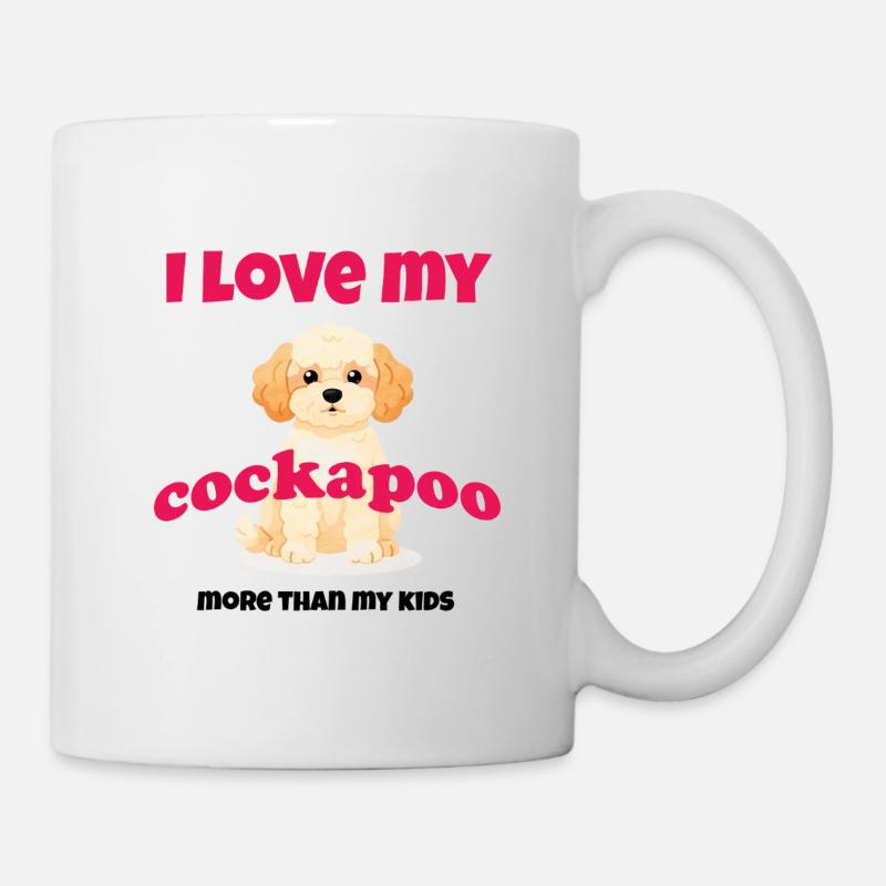 J’adore mon cockapoo – cadeau de doodle pour chien mignon - Mug blanc - blanc
