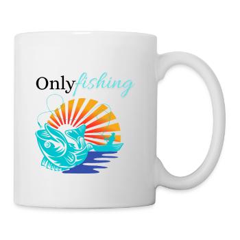 Sunrise Teal Fish at Dawn - Mug - white - Right
