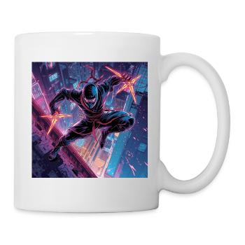 Ninja néon dans Urban Jump - Mug blanc - blanc - Droite