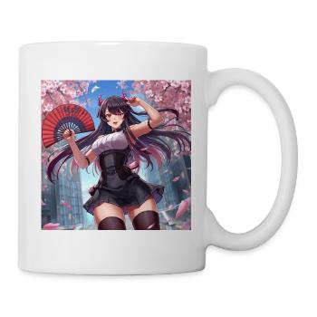 Fille Démon dans le Vent en Fleurs - Mug blanc - blanc - Droite