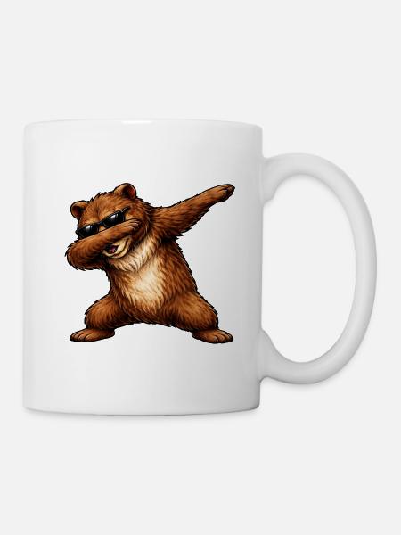 Dabbing Grizzly - Tasse - Weiß