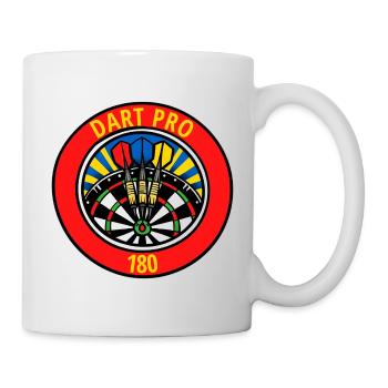 Dart Pro 180 Logo Emblem - Tasse - Weiß - Rechts