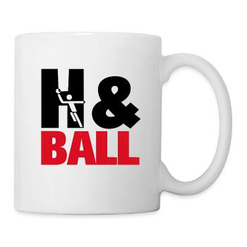 H&Ball par handballtrainer.de - Mug blanc - blanc - Droite
