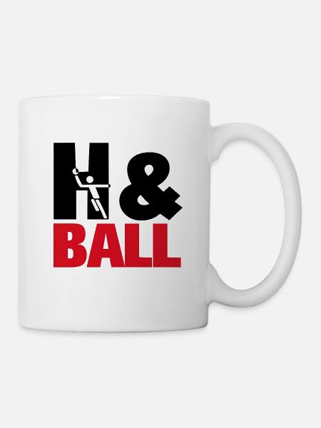 H&Ball by handballtrainer.de - Tasse - Weiß