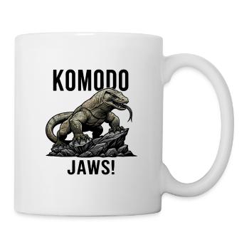 Komodowaran-Kiefer Gefahr Schwarze Eidechse - Tasse - Weiß - Rechts
