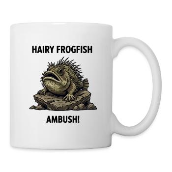 Haarige Muschizes, hinterhalten Froschfische Schwarzes Meer in einen Hinterhalt - Tasse - Weiß - Rechts