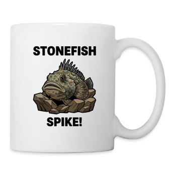 Poisson Pierre Danger Spike Stonefish Noir - Mug blanc - blanc - Droite