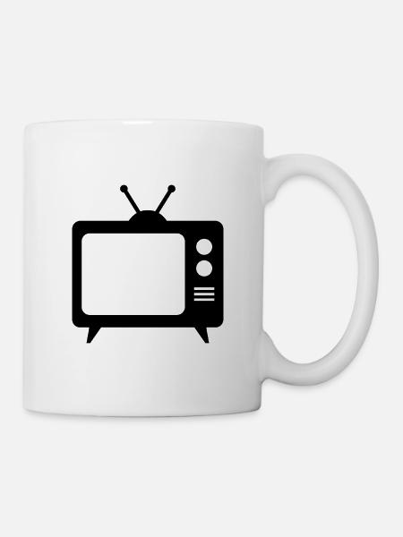 Retro-TV - Tasse - Weiß