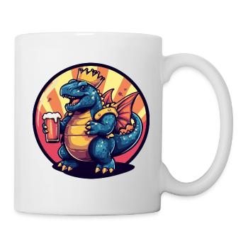 Dinosaur Stegosaurus Beer Funny - Mug - white - Right