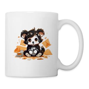 Luxus-Panda mit Geldsäcken - Tasse - Weiß - Rechts