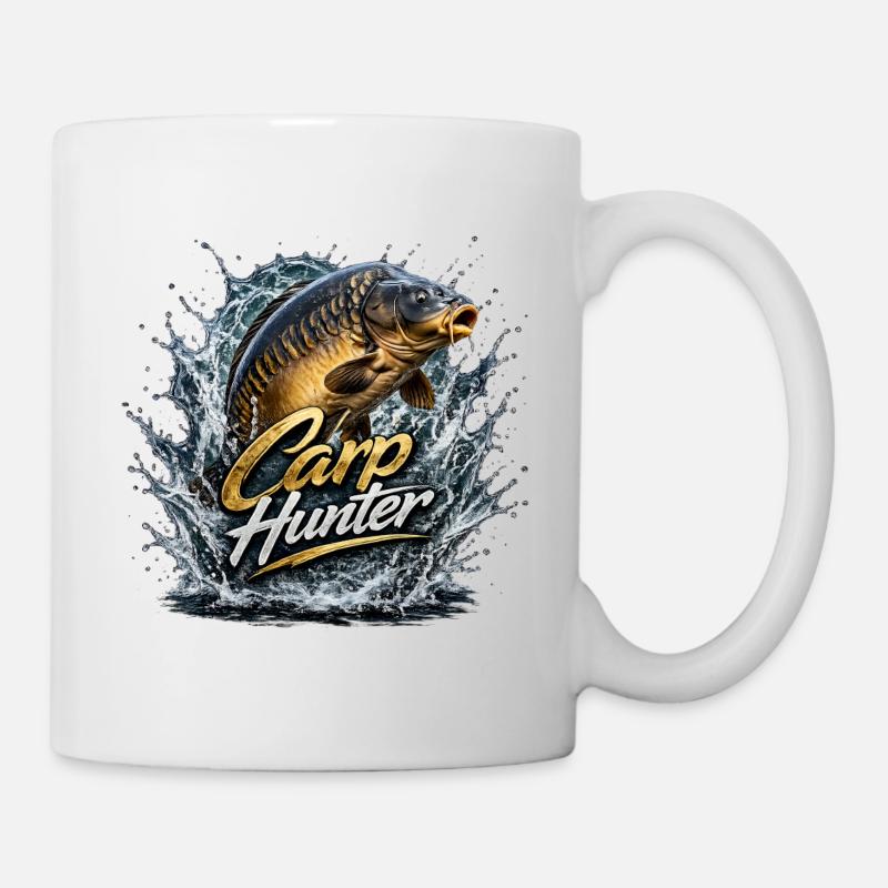 Carp Hunter Splash – Carp Fishing Shirt - Mug - white