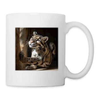Clouded leopards in the sunlight Elegant wildcats - Mug - white - Right
