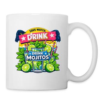 Sauvez l'eau, buvez Mojitos - Mug blanc - blanc - Droite