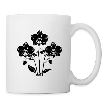 Orchidées - Mug blanc - blanc - Droite