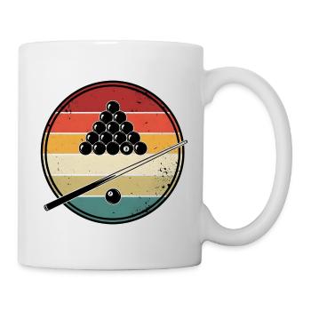  Cadeau joueur de billard rétro vintage  - Mug blanc - blanc - Droite