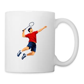 Badminton Smasher - Tasse - Weiß - Rechts